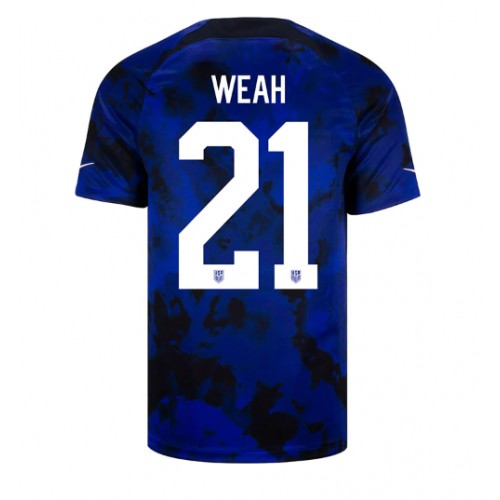 Forenede Stater Timothy Weah #21 Replika Udebanetrøje VM 2022 Kortærmet